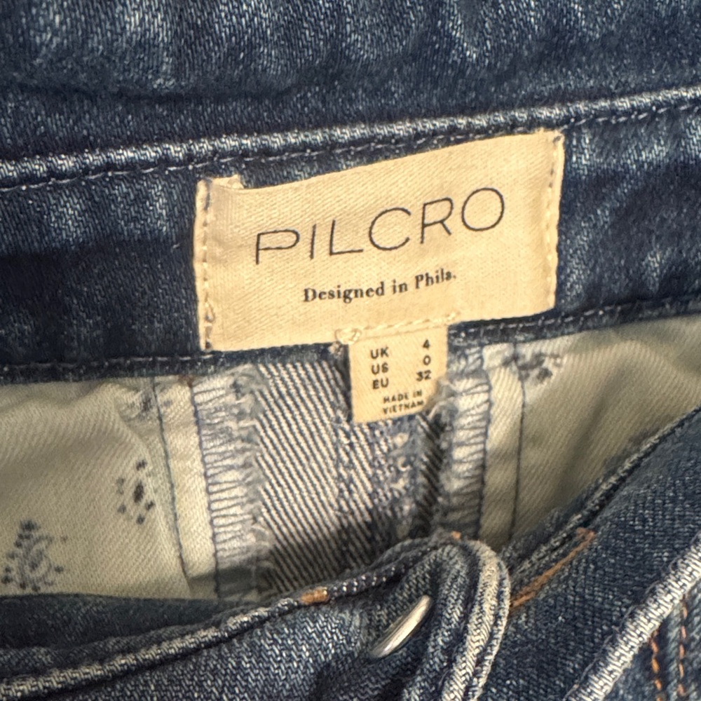 Pilcro Classic Blue Denim Mini Skirt - Picture 2 of 3